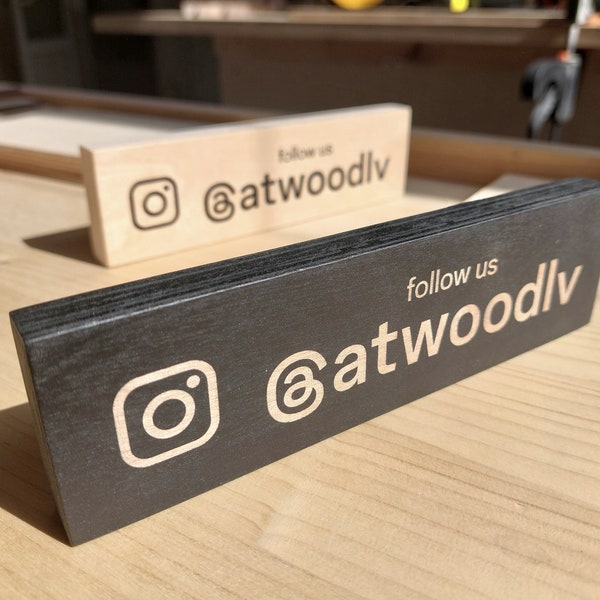 Social Media Tabletop Sign Etsy