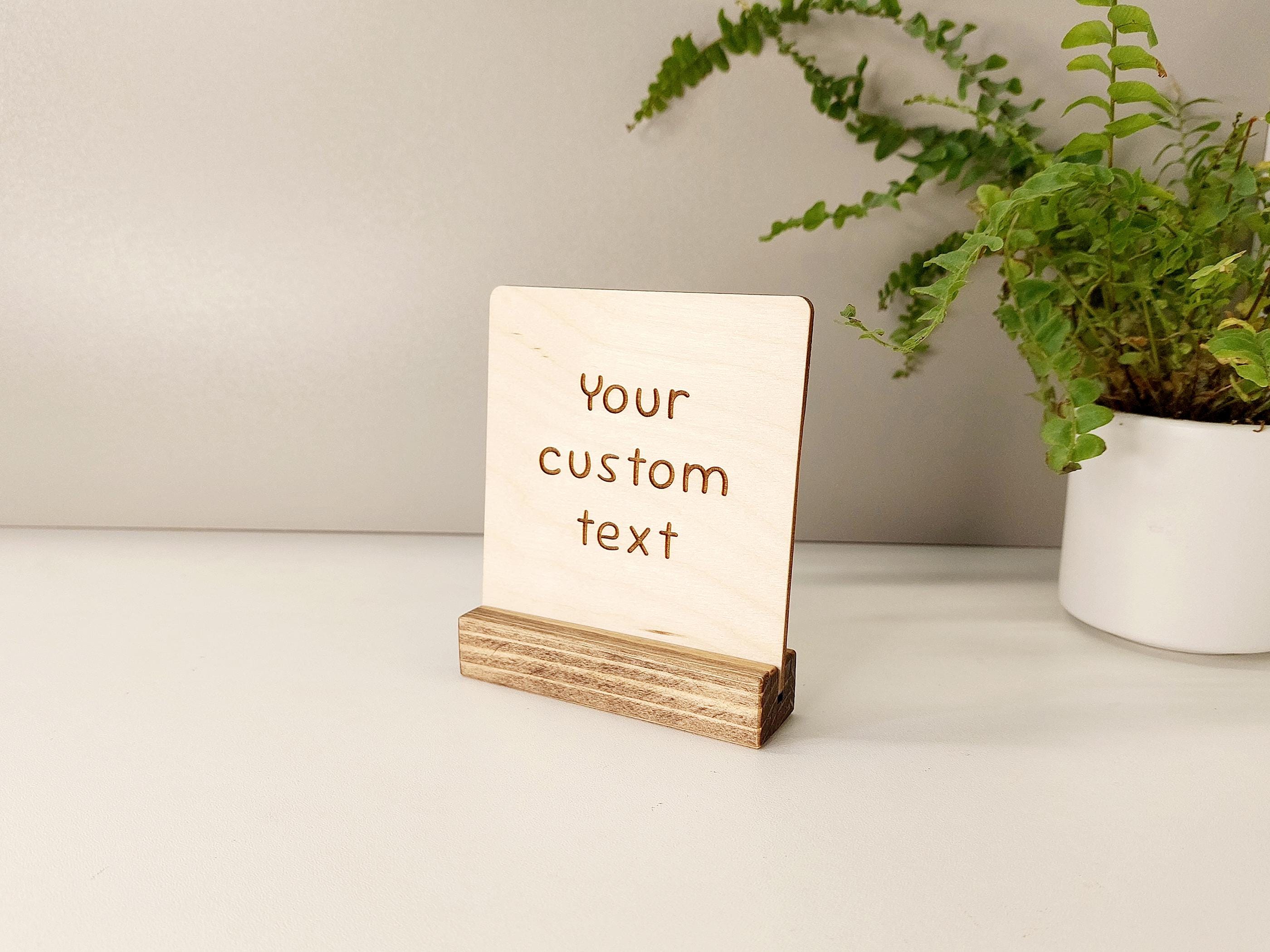 Small Custom Wooden Sign | Personalized Home Decor | Engraved Wood | Tabletop Wedding Sign