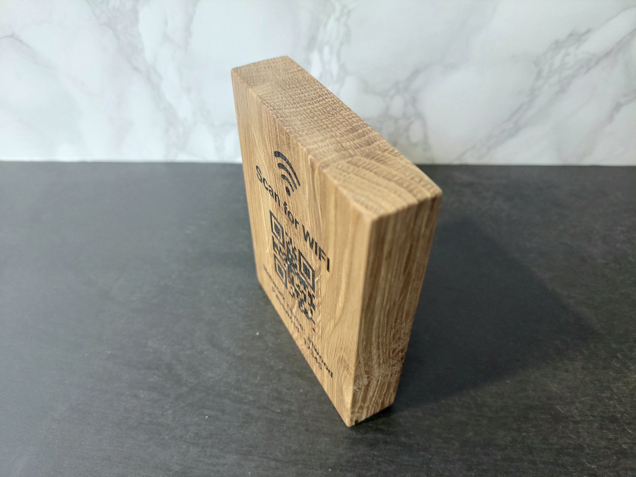 Scan for WiFi sign | QR code sign | Wooden QR code sign | WiFi Access | Editable WiFi Sign | Custom Wooden Sign