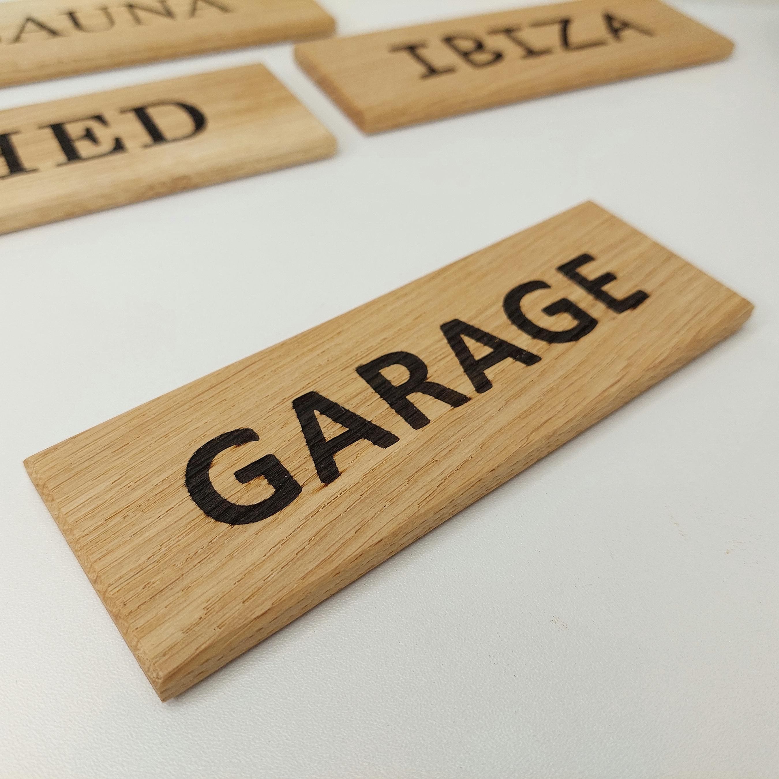 Personalized Oak Wood Sign: Engraved Door Plaque, Rustic Home Decor