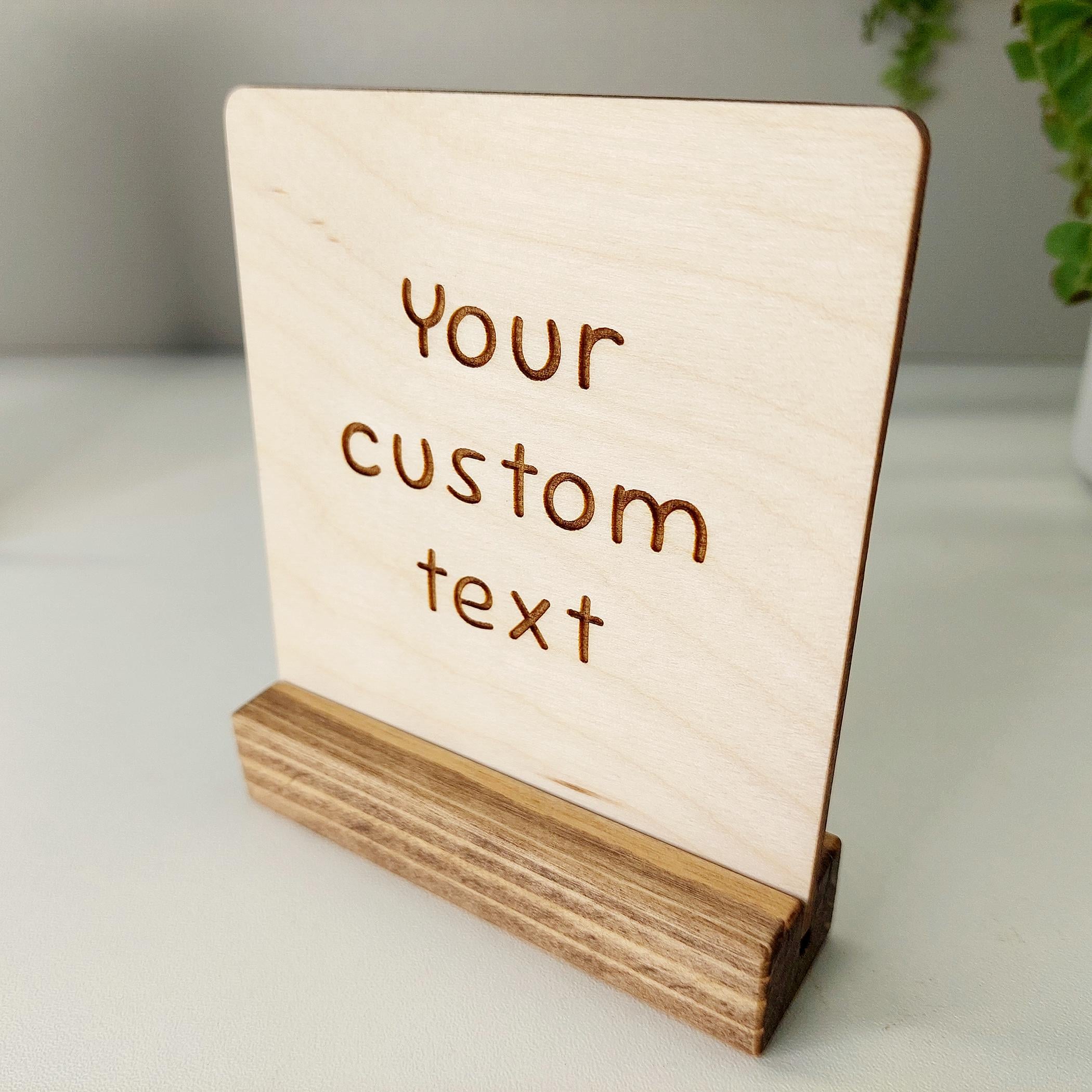 Small Custom Wooden Sign | Personalized Home Decor | Engraved Wood | Tabletop Wedding Sign