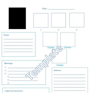 Tarot Three Card Spread Journal Page with Clarifier Card Slots