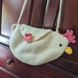 Crochet chicken purse