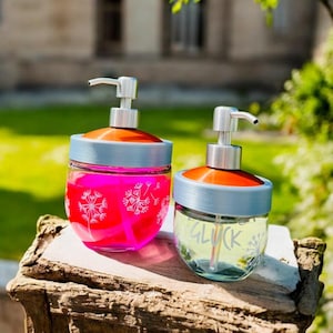 Pump-Spender MIT Pumpspender, Seifenspender für das MAXI-(Glück)-Glas