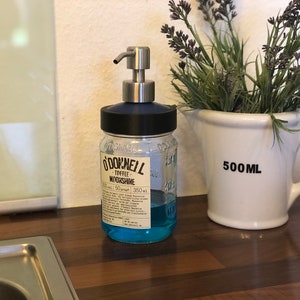 Deckel MIT Pumpspender, Seifenspender für das O Donnell-Glas