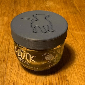 Glücks-Hund, Hunde-Deckel für Glück-Marmeladenglas ODER All in fruits-Flaschen