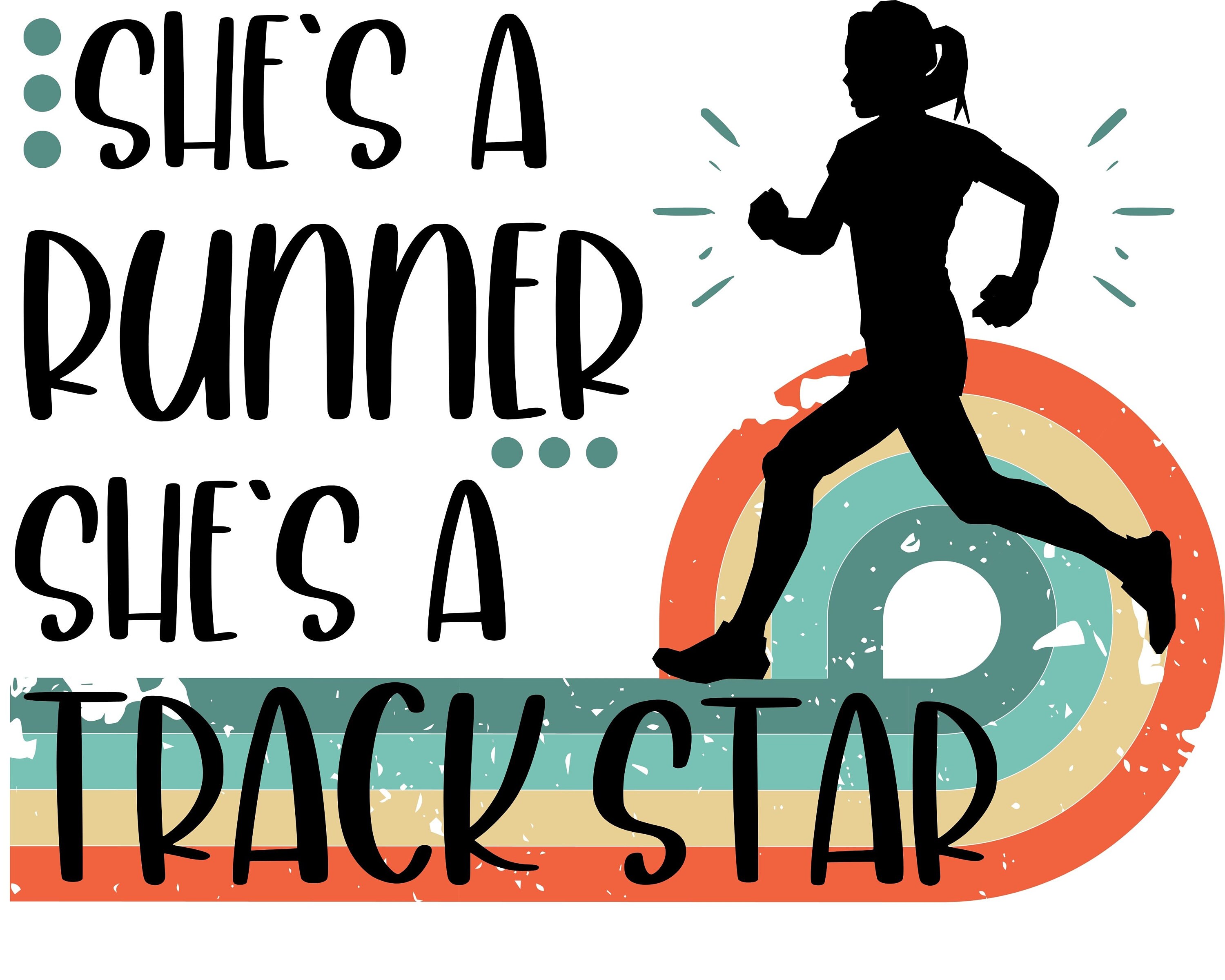 She's a Runner She's a Track Star PNG Instant Download Etsy