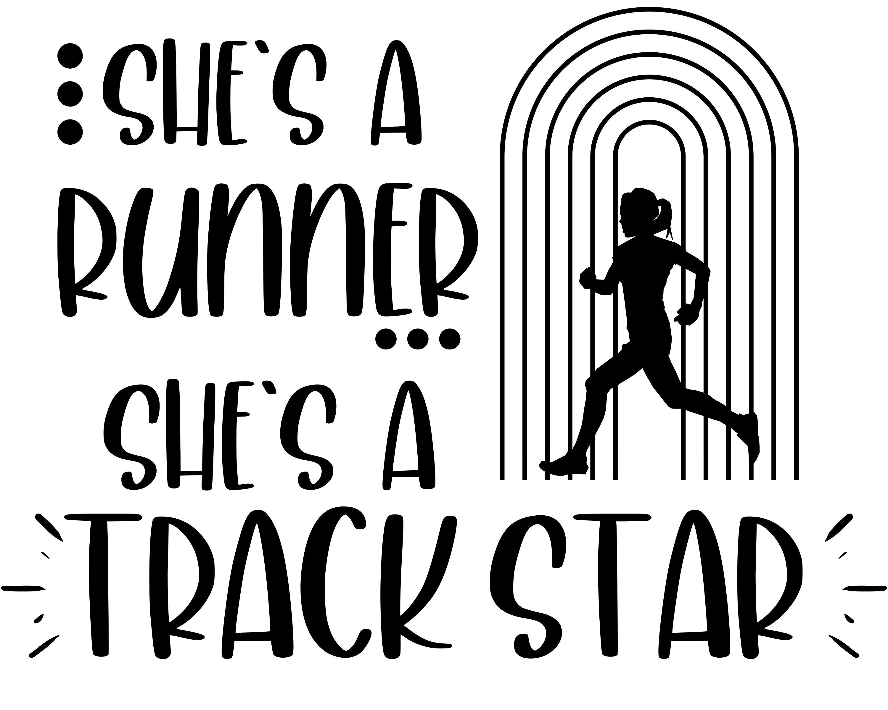She's a Runner She's a Track Star SVG PNG Instant Etsy Australia