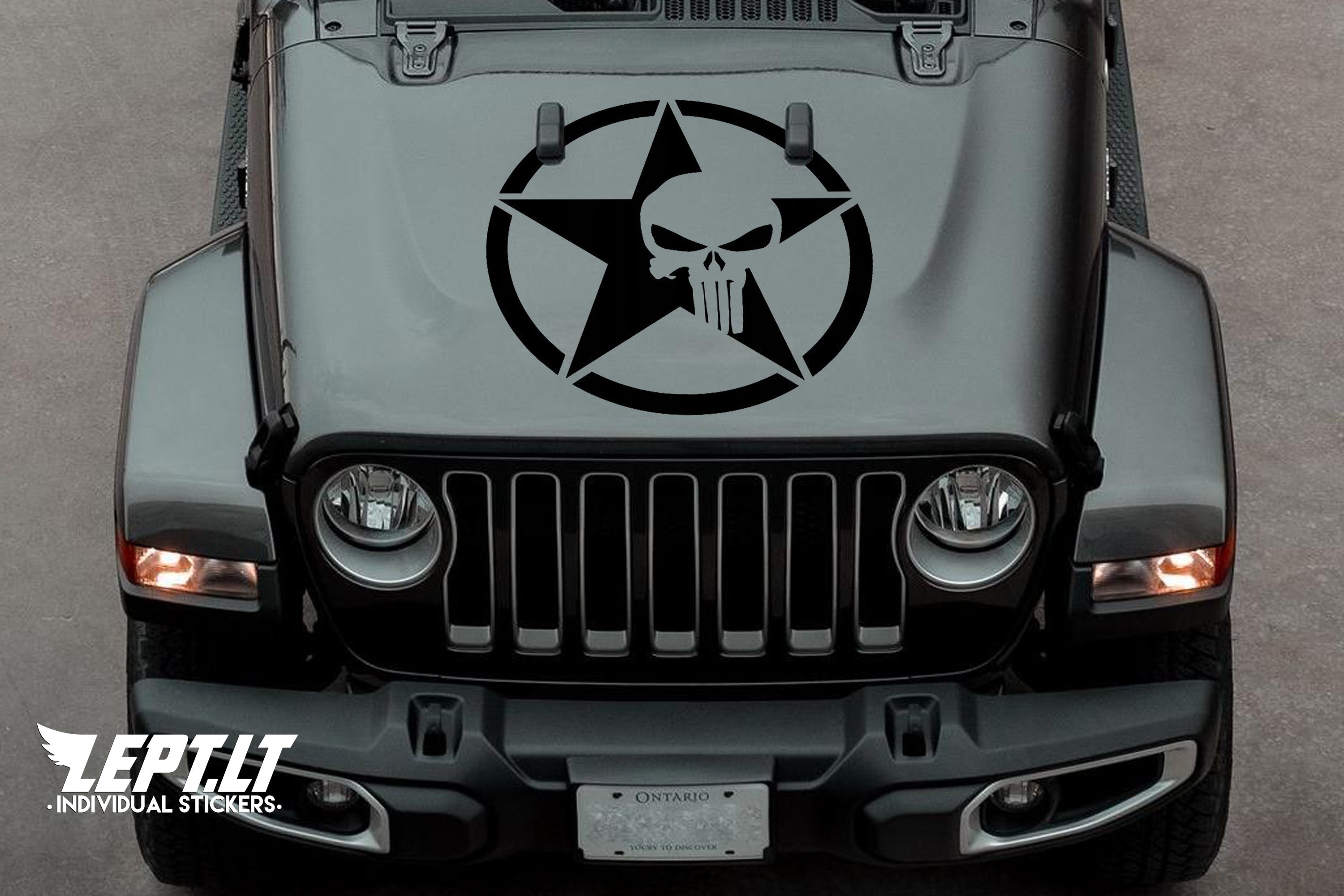 50cm Big Stickers on Cars Army Star Distressed Decal for Jeep