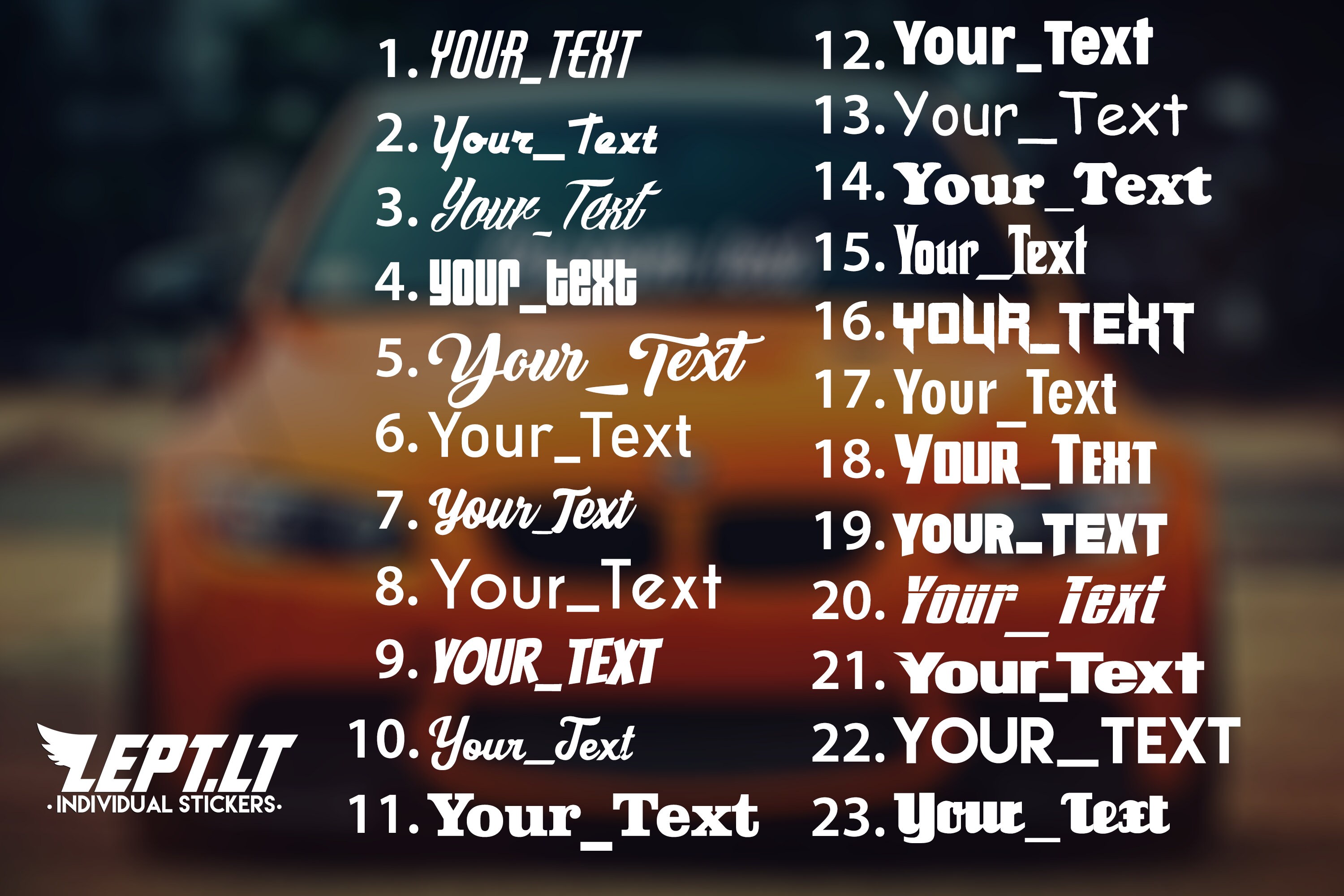 Custom Text Sticker | Windshield | Banner | Decal | Sticker | Car ...