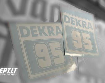 DEKRA-racenummer | Aangepaste nummers | 2x | BMW | Europa | Autosticker | Autokleuren | Stand | Raamsticker | sticker: