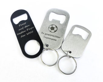 Personalized Laser Engraved Beer Bottle Openers - Metal Black/Stainless Steel Silver - Multiple Sizes Available - Your Unique Engraved Gift