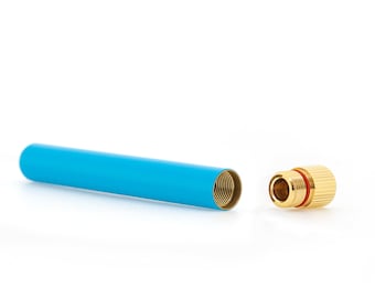 La'Cannapa Brass Doob Tube Smell Proof | Moisture-Resistant Joint Container | Odor Sealing Joint case with Cone Holding Cap |weed case|Blue