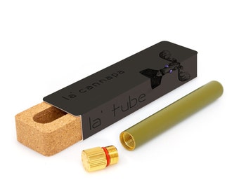 La'Cannapa Brass Doob Tube Smell Proof | Moisture-Resistant Joint Container | Odor Sealing Joint case with Cone Holding Cap |weed case|Olive