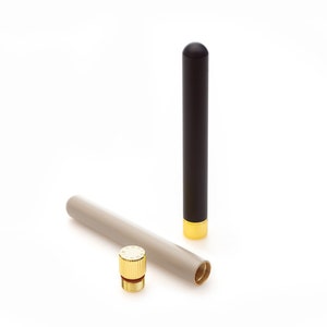 2 Pack Brass Doob Tube Smell Proof | Moisture-Resistant Joint Container | Odor Sealing blunt holder with Cone Holding Cap | Black & Gray
