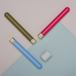 3 Pack Brass Doob Tube Smell Proof | Moisture-Resistant Joint Container | Air tight blunt holder with Cone Holding Cap | Blue, Olive & Red