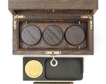 La' Cannapa Stash Jar Box,:Elevate Your Cannabis Experience with the Exquisite Exotic Ash Wood smell Proof Stash Box