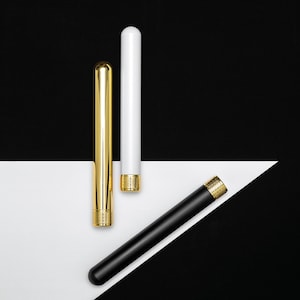 Confezione da 3 tubi in ottone Doob antiodore / contenitore per giunti pre-rollati / contenitore per giunti resistente all'umidità / porta-smussato ermetico con tappo di tenuta conico