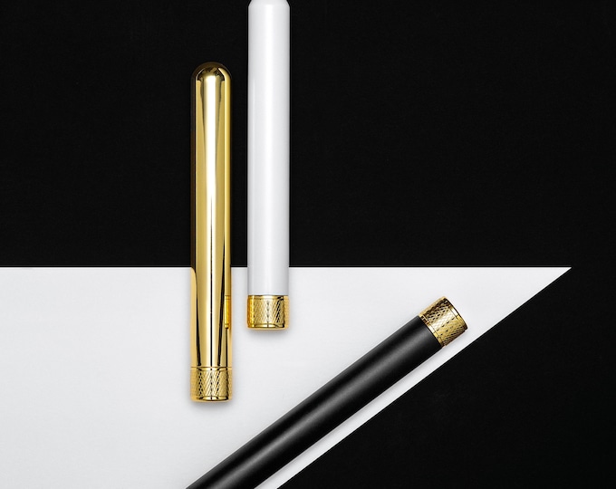 Featured listing image: 3 Pack Brass Doob Tube Smell Proof | Pre roll joint case | Moisture-Resistant Joint Container | Air tight blunt holder with Cone Holding Cap