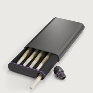 Voorgerolde sigarettenkoker - houder met 5 sleuven, gepersonaliseerd, compact en pletbestendig, kerstcadeaus voor rokers, stonercadeau
