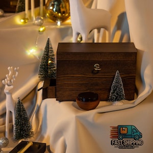 La&#39; Cannapa Stash Box with Jar holder Elevate Your Experience with the Exquisite Exotic Ash Wood smell Proof Stash Box