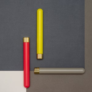 3 Pack Brass Doob Tube Smell Proof | Moisture-Resistant Joint Container | Air tight blunt holder with Cone Holding Cap | Gray, Lemon & Red