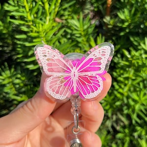 resin butterfly badge reel butterfly badge reel | pediatrics badge reel | medical badge reel | id badge reel | custom badge reel