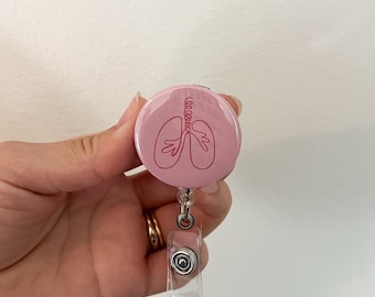 Porta badge per terapista respiratorio, porta badge per pneumologia, regalo per terapista respiratorio, porta badge per operatori sanitari, simpatico badge medico, regalo per pneumologia