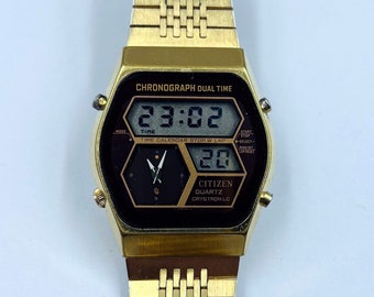 Very Rare Citizen Digi Ana 1980s Works Perfect Analog