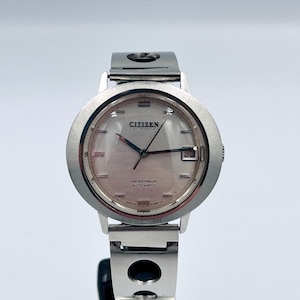 reserved for Gaby rare Citizen Dynamic Automatic date 21 jewels 1970 Vintage watch Parawater Ufo watch oval watch serviced works citizen