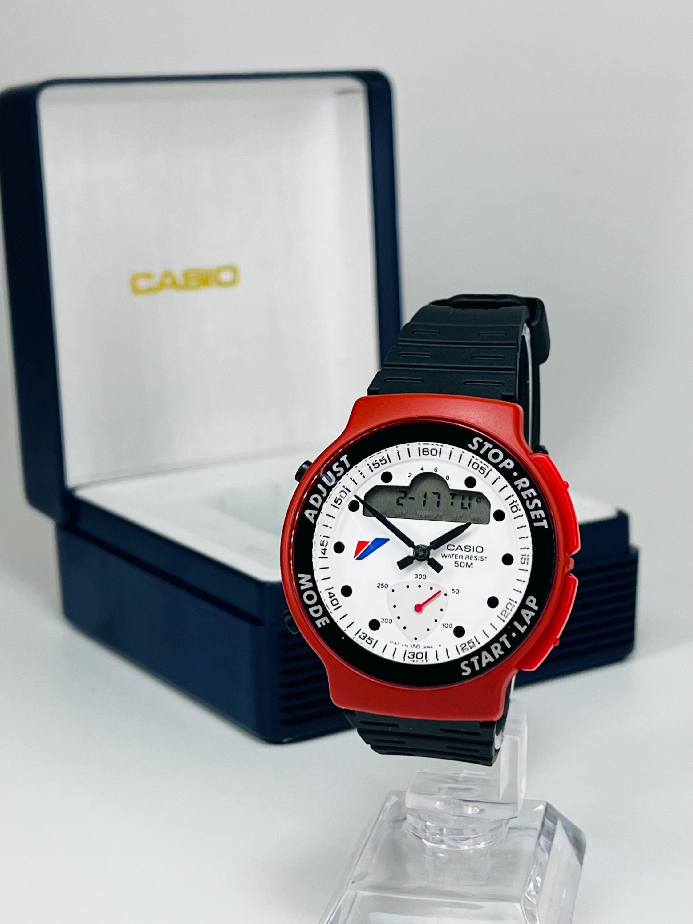 vintage an・an no.25 Free Usa Shipping Mint Vintage Casio VQ-11 Ana-digi Watch, Red