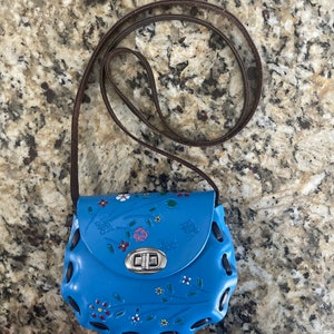Vintage Tooled Leather Purse Made in Mexico