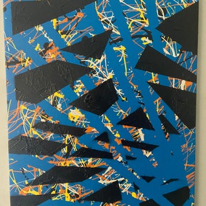 ADHD, 18” x 24” original acrylic and spray painting on canvas