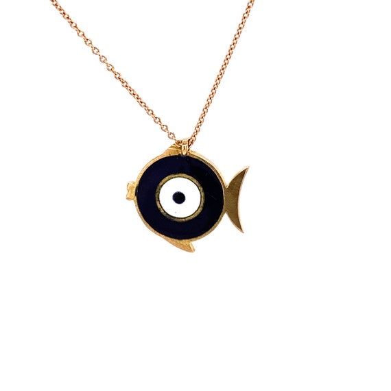 2pcs Titanium Steel Fashionable Simple Elegant Fish Eye Design Necklace |  SHEIN USA