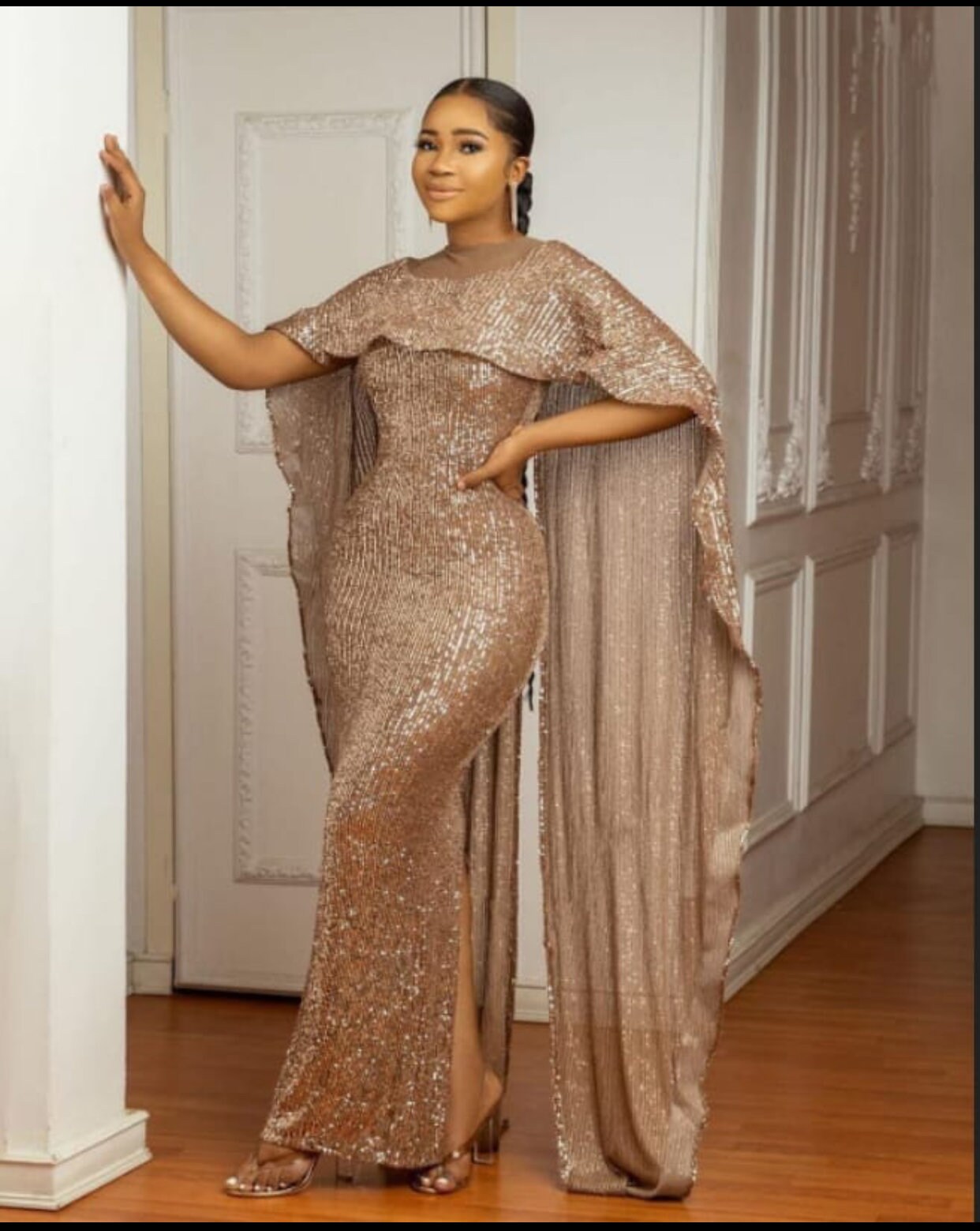 gold long maxi dress