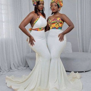African Wedding Dress White -  Australia