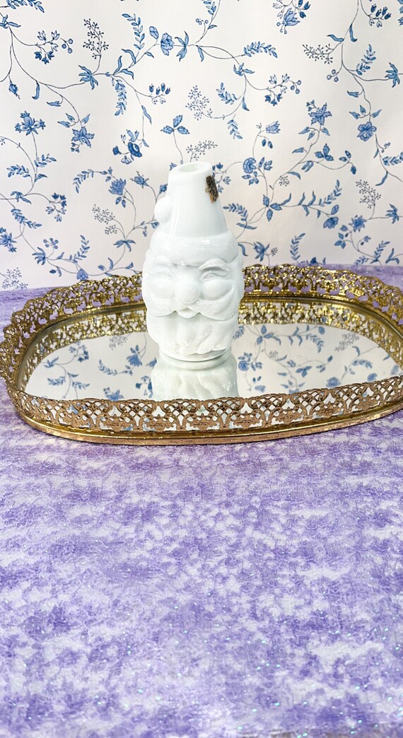 Fenton Milk Glass Santa Fairy Lamp Etsy Australia