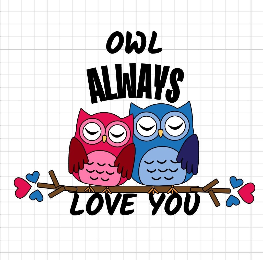 Owl Always love you SVG Digital Download Cricut silouette Cutfile Sublimation I Will always love you
