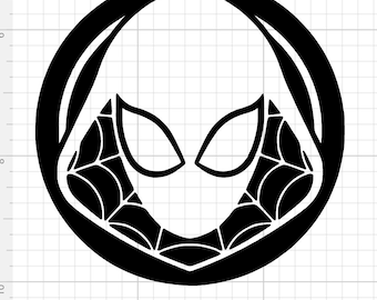 Ghost Spider PNG digital nedladdning Spidey och vänner Gwen Stacey rosa lila kricka gungnät barn flickor födelsedagströja dekal Cricut cutfile