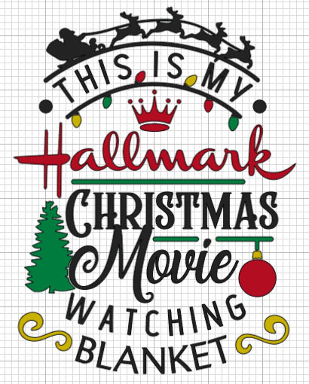 This is My Hallmark Movie Watching Blanket PNG Christmas Digital