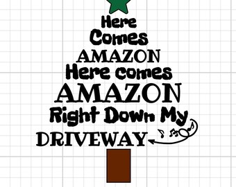 Amazon Package SVG digital Download Her comes amazon Amazon SVG Funny Amazon Delivery Hide the packages from Husband