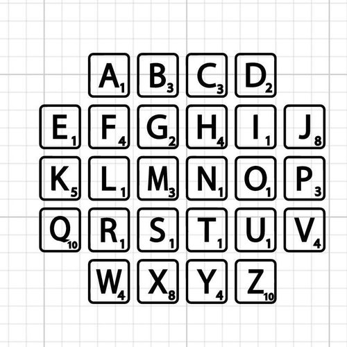 Pastoor opmerking Zeestraat Scrabble Letters SVG DIGITAL DOWNLOAD Alphabet Cut File Letter - Etsy