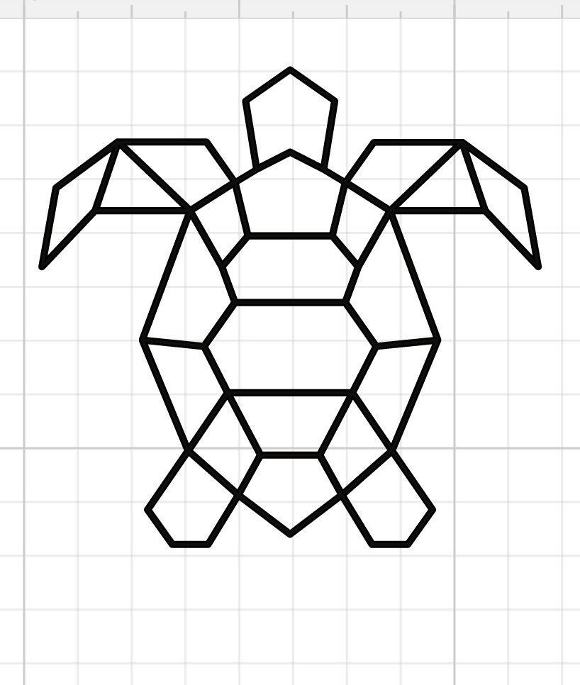 Geometric Sea Animal - Etsy Geometric Sea Animal - Etsy