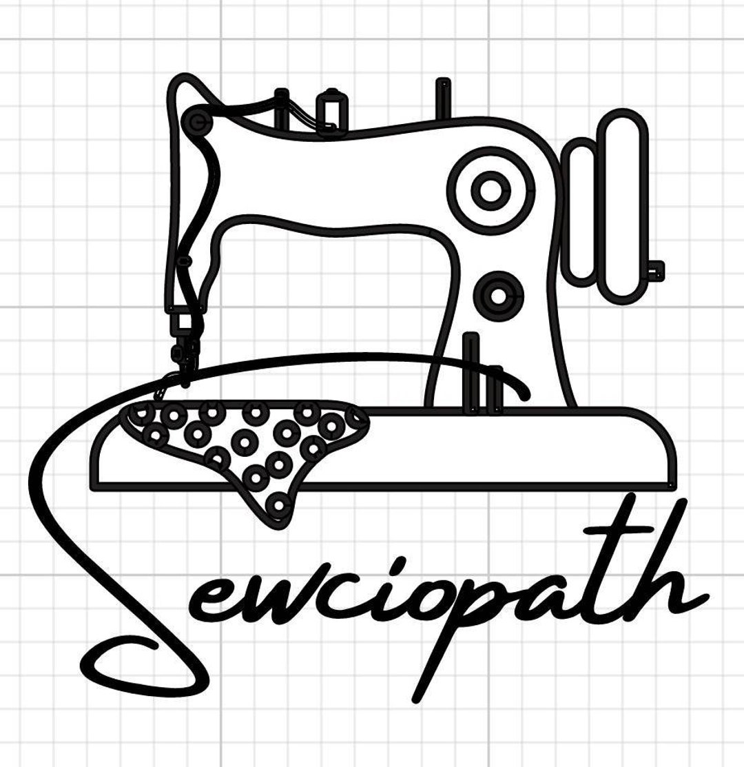 Sewing SVG Digital Download Sewciopath Funny Sew Craft Needle Joke