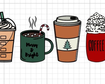 Coffee Addict SVG Digital Download  Coffee Hot chocolate for cold weather Different coffee Shirt decal Cricut Silhouette