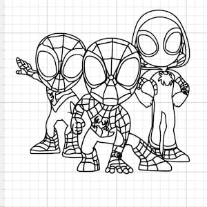 Spidey and His Amazing Friends PNG Digital Download hero friendly neighborhood spidey friends kids cartoon cricut silhouette cutfile shirt