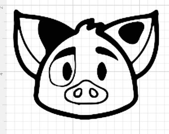 Pua PNG Digital Download Moana pig hog cute spots heihei cricut decal shirt sticker cutfile silhouette  Island pet animal movie chicken