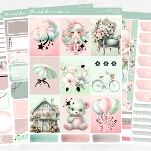 Foil / Non-Foil Planner Kit | Pastel Fairy | Weekly Planner Stickers | Vertical Planner Kit | HOLOGRAPHIC Foil