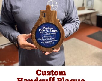 Custom Police Handcuff Plaque