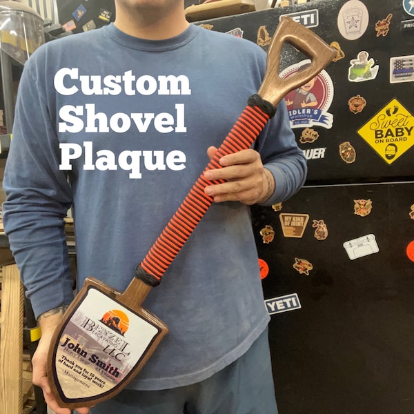 Custom Shovel Plaque for Construction Workers, Engineers, Blue Collar, Custom Gifts for Him